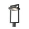 Z-Lite Luttrel 1 Light Outdoor Post Mount Fixture, Black & Frosted 566PHBR-BK-LED - alternate 5